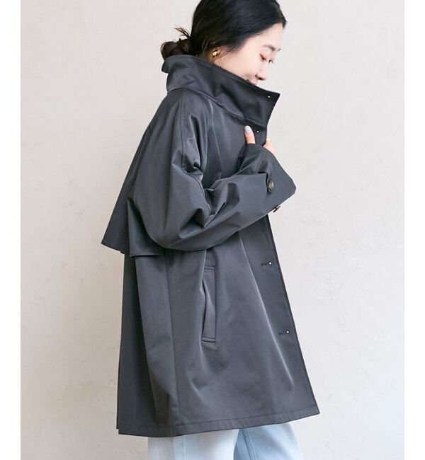  「ツイルストレッチステンカラーコート」|ステンカラーコート|