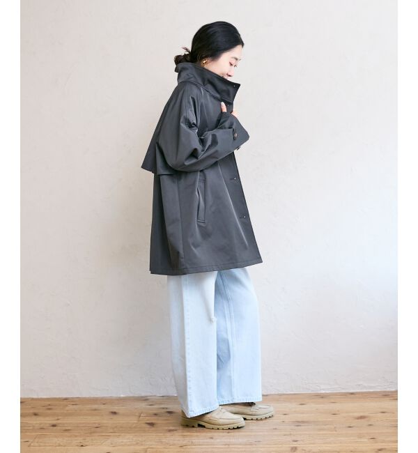  「ツイルストレッチステンカラーコート」|ステンカラーコート|