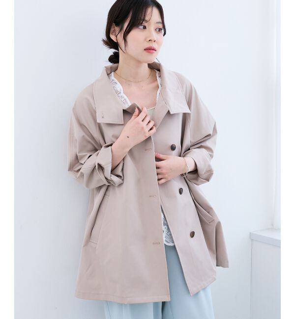  「ツイルストレッチステンカラーコート」|ステンカラーコート|