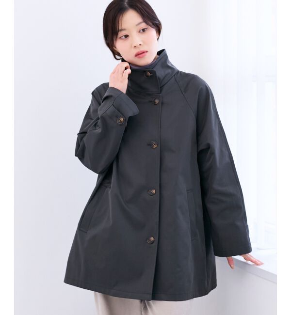  「ツイルストレッチステンカラーコート」|ステンカラーコート|