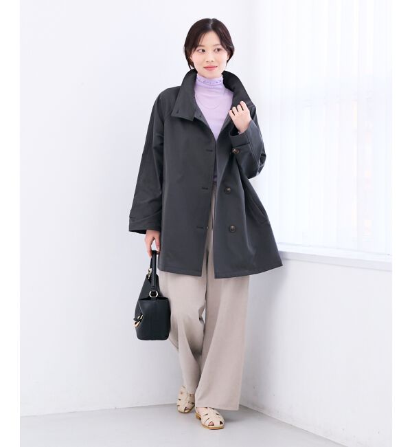  「ツイルストレッチステンカラーコート」|ステンカラーコート|