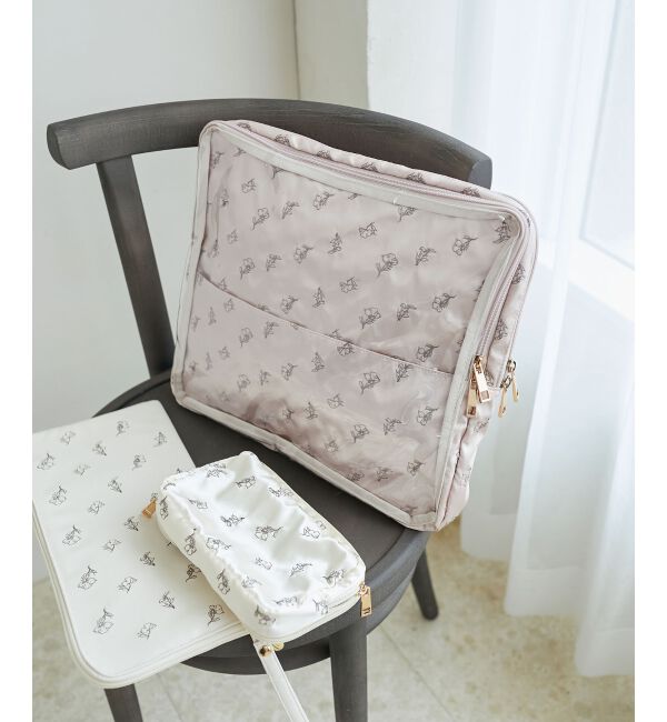 MAJESTICLEGON「サテンフローラルガジェットポーチ」|ポーチ|