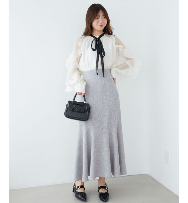 MAJESTICLEGON「リボン付きフリルブラウス」|シャツ・ブラウス|