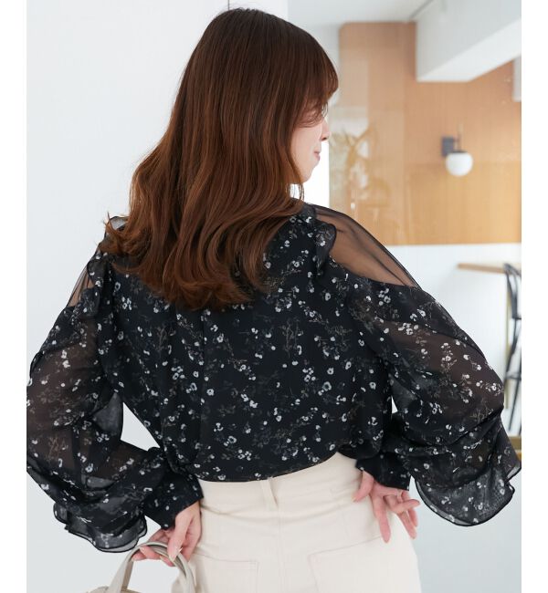 MAJESTICLEGON「リボン付きフリルブラウス」|シャツ・ブラウス|