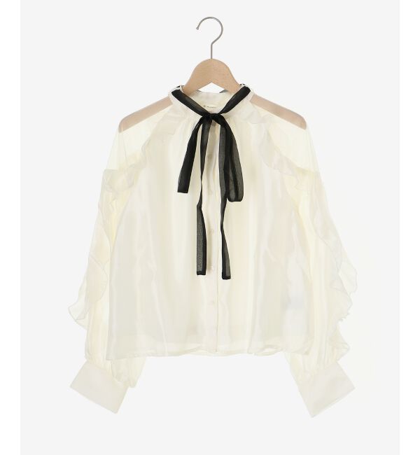 MAJESTICLEGON「リボン付きフリルブラウス」|シャツ・ブラウス|