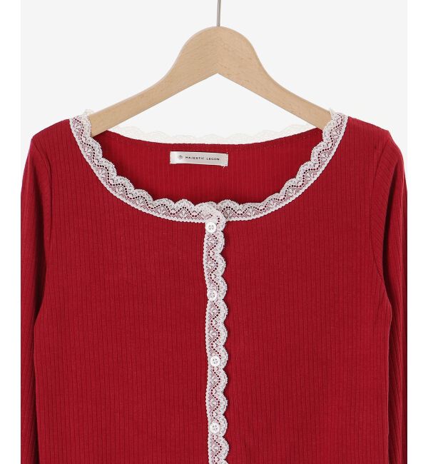  「レース使いキャミカーデセット」|カーディガン|