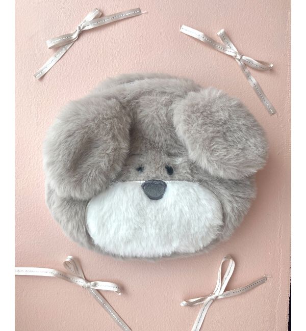  「スフレベアダイカットポーチ」|ポーチ|グレー