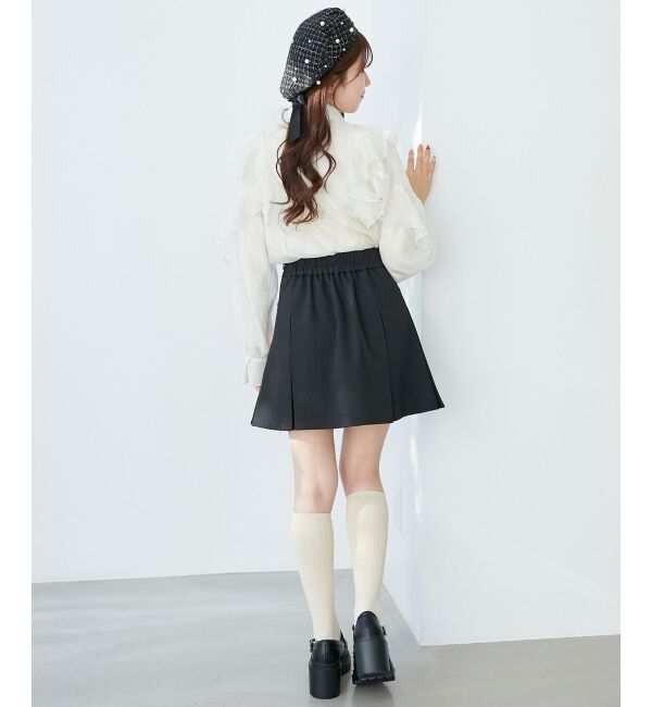  「襟付きエアリーフリルブラウス」|シャツ・ブラウス|