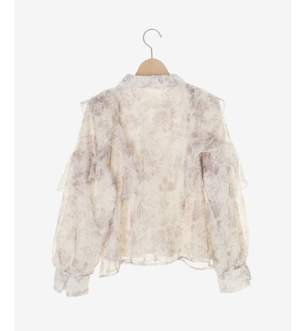  「襟付きエアリーフリルブラウス」|シャツ・ブラウス|