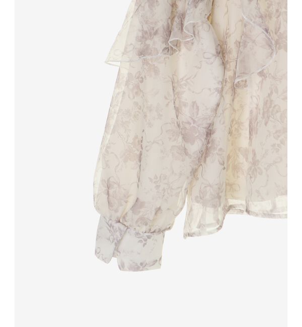  「襟付きエアリーフリルブラウス」|シャツ・ブラウス|