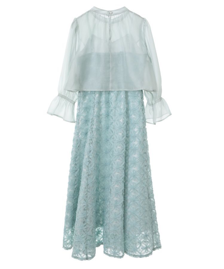 earth music&ecology「SET2点シアーブラウス＋3Dレースワンピース」|ワンピース|