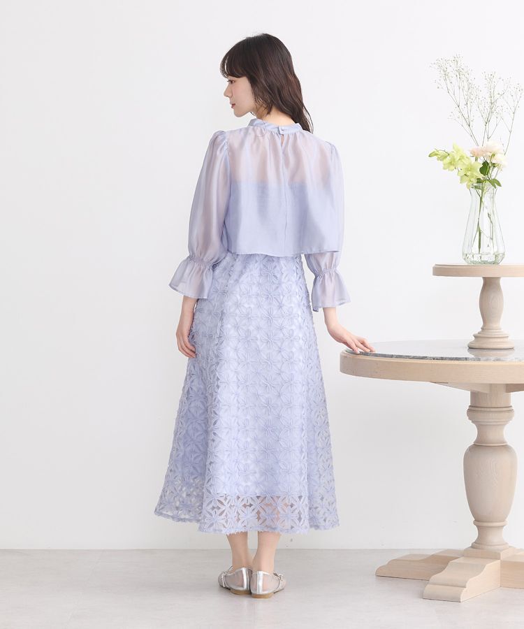 earth music&ecology「SET2点シアーブラウス＋3Dレースワンピース」|ワンピース|
