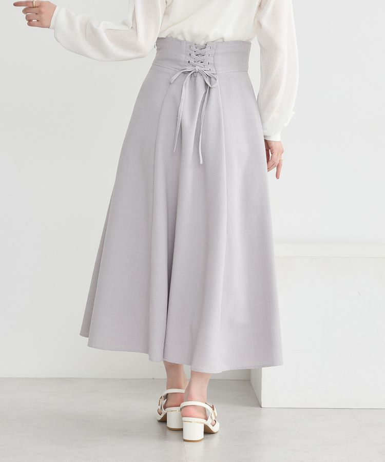 earth music&ecology「バックレースアップスカート」|フレア|