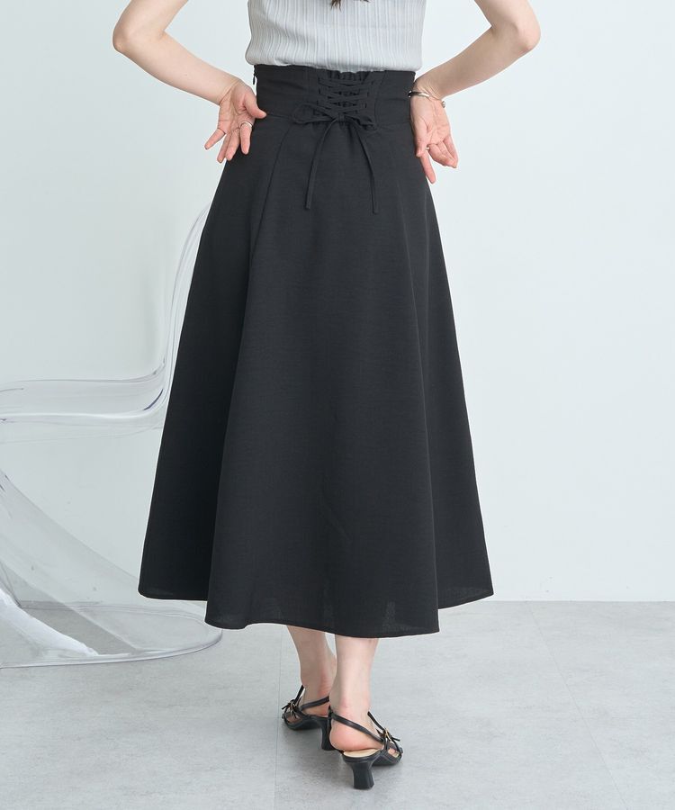 earth music&ecology「バックレースアップスカート」|フレア|