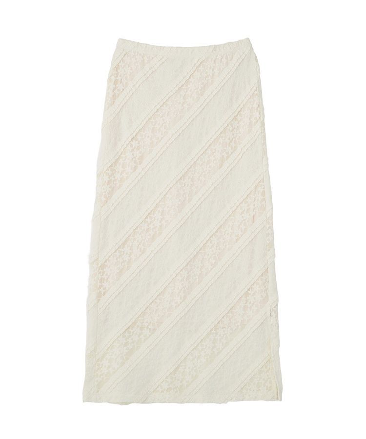 earth music&ecology「総レースナロースカート」|スカート|