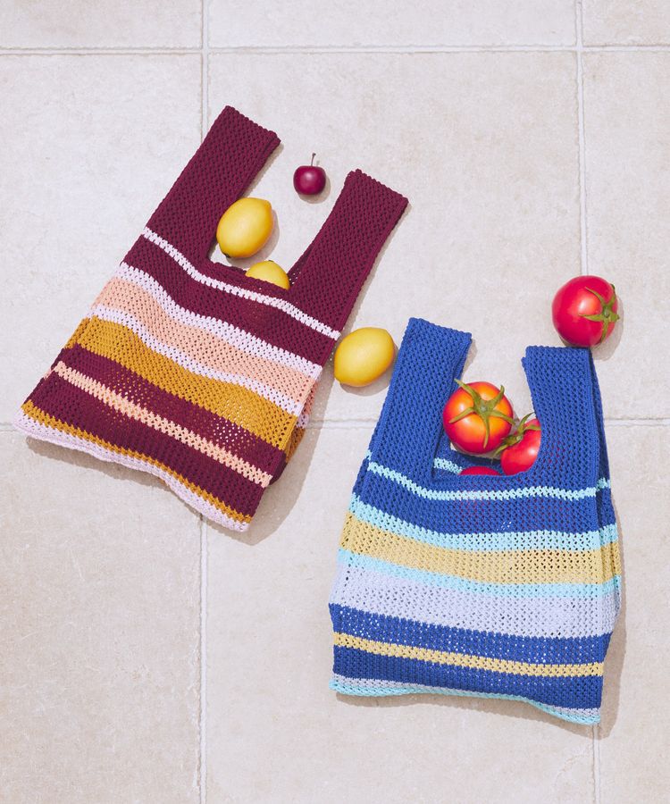 earth music&ecology「マルチボーダーニットバッグ」|その他|