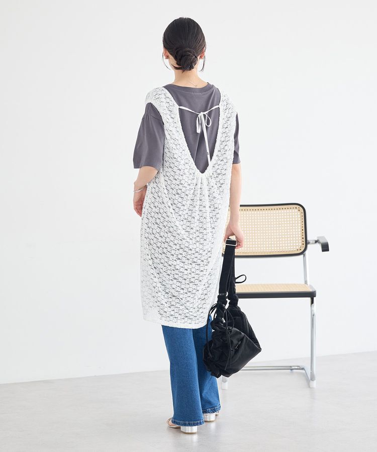 earth music&ecology「レースギャザーワンピース」|ワンピース|