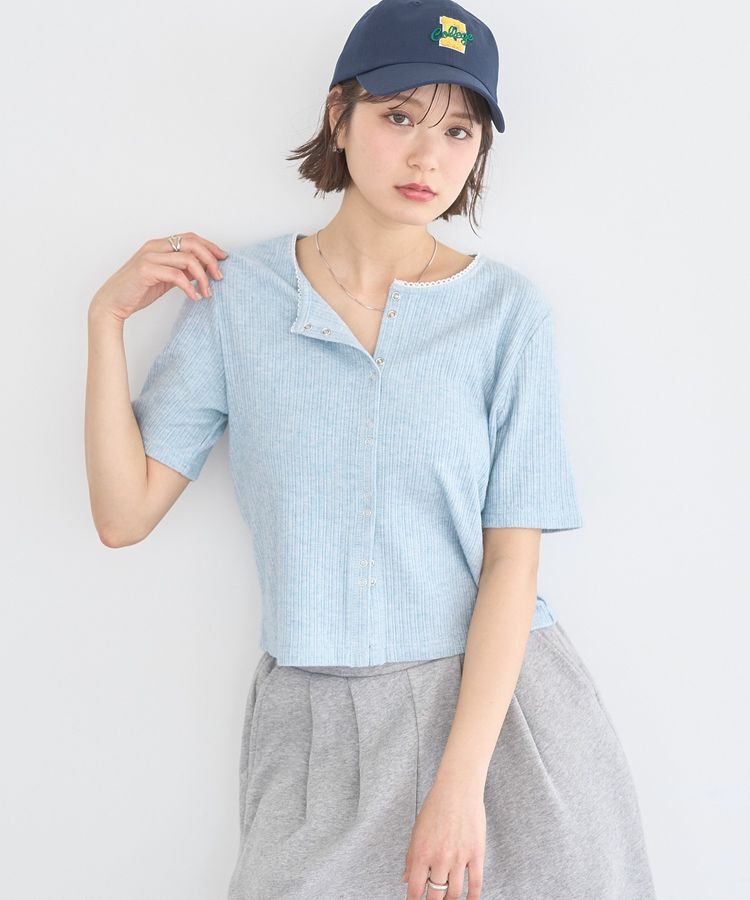 earth music&ecology「チェーンリブラメカットソー」|Tシャツ・カットソー|