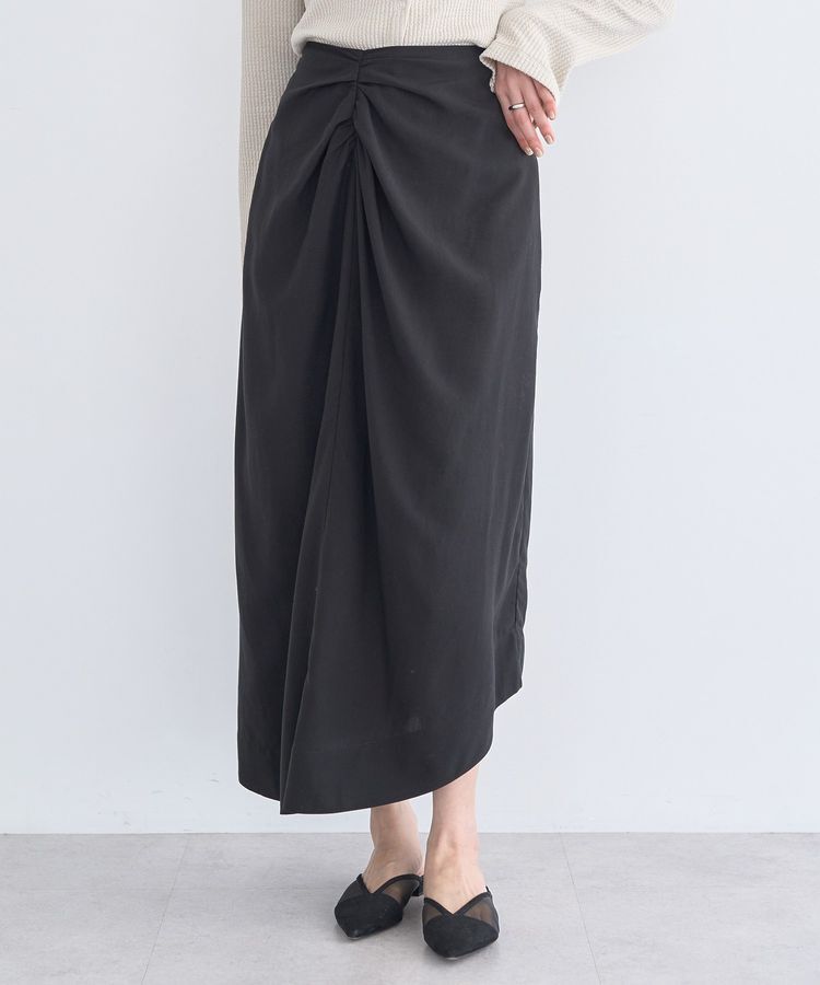 earth music&ecology「ウエストツイストアシメスカート」|スカート|Black