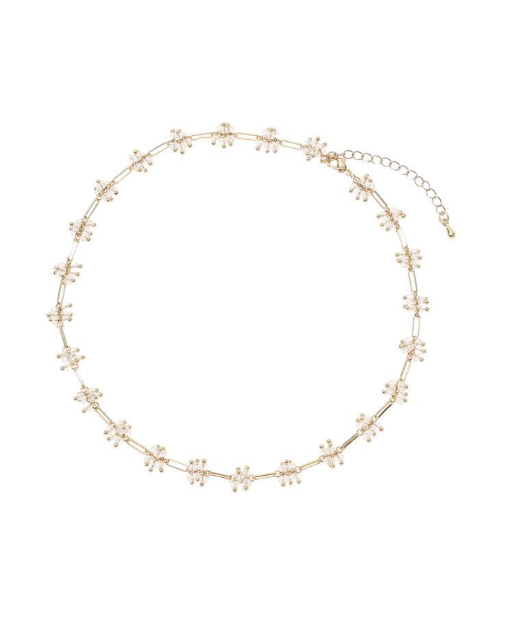 earth music&ecology「クリアビーズポイントネックレス」|ネックレス|Gold