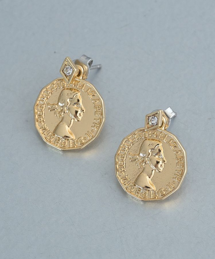 earth music&ecology「2WAYコインビジューピアス」|ピアス|Gold