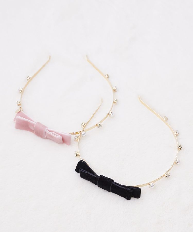 Maison de FLEUR「ベロアビジューカチューシャ」|その他|