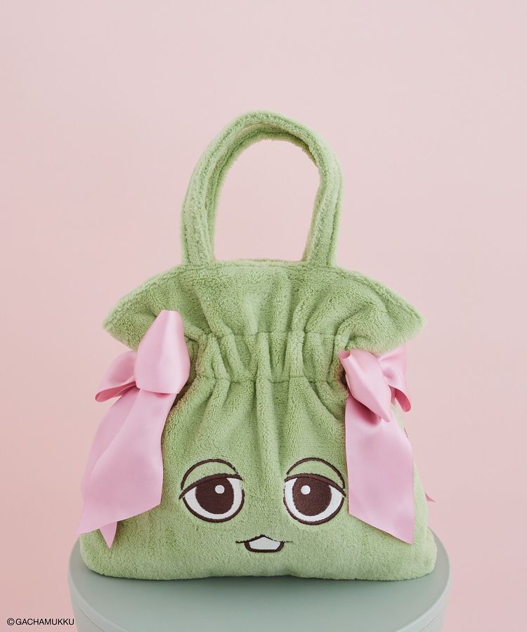 Maison de FLEUR「ガチャピン ミニダブルリボントート」|トートバッグ|