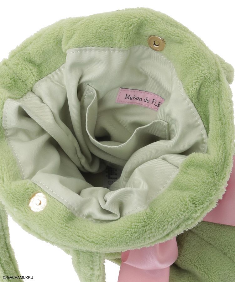 Maison de FLEUR「ガチャピン ミニダブルリボントート」|トートバッグ|