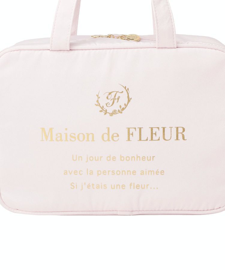 Maison de FLEUR「【保冷機能付き】サテンサイドリボン保冷バッグ」|トートバッグ|