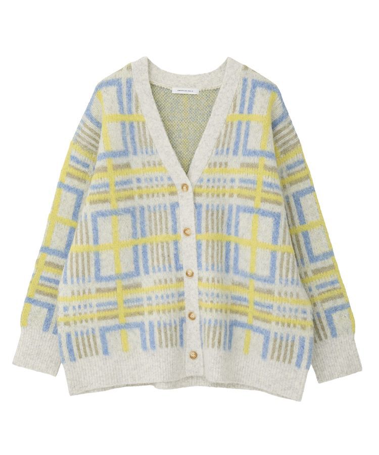 AMERICAN HOLIC「アソート柄シャギーニットカーディガン」|カーディガン|