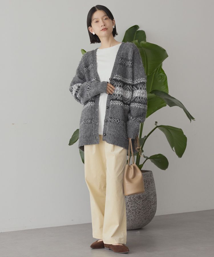 AMERICAN HOLIC「アソート柄シャギーニットカーディガン」|カーディガン|