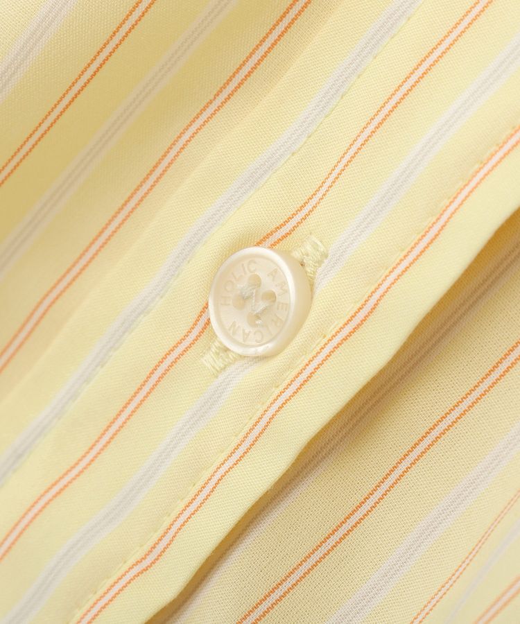 AMERICAN HOLIC「【イージーケア】ショート丈ストライプシャツ」|シャツ・ブラウス|