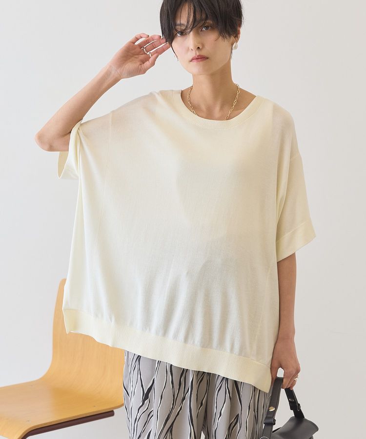 AMERICAN HOLIC「【前後2WAY・接触冷感】ポンチョニット」|ニット・セーター|Ivory