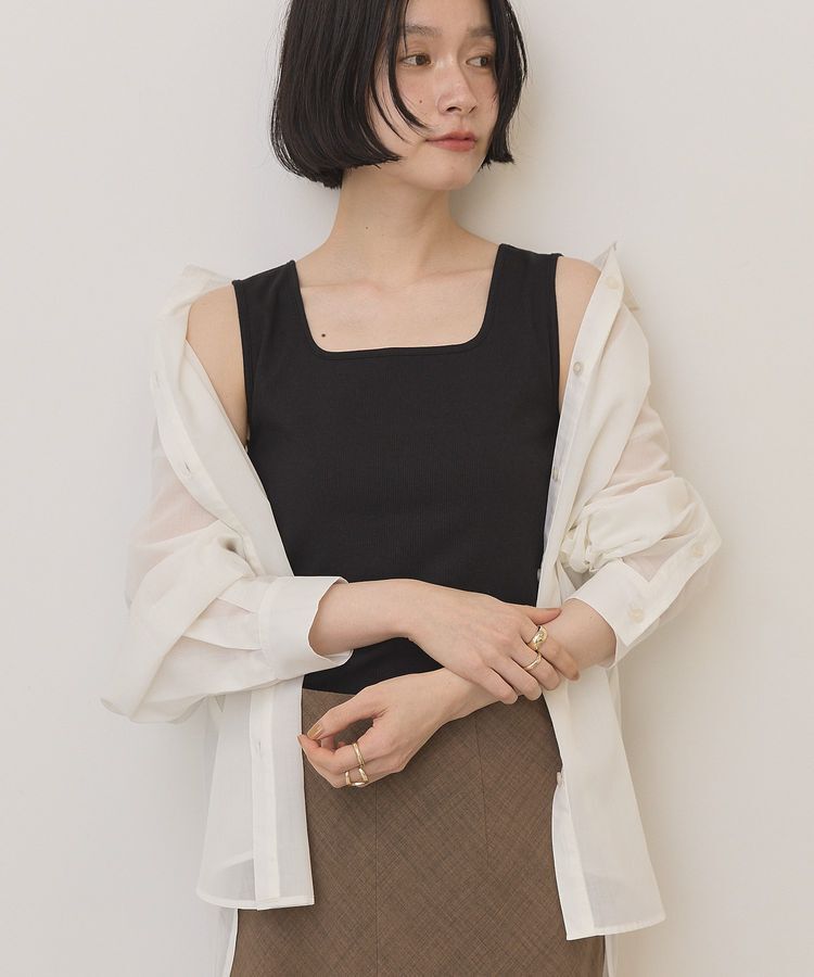 AMERICAN HOLIC「スクエアネックリブタンクトップ」|キャミソール|