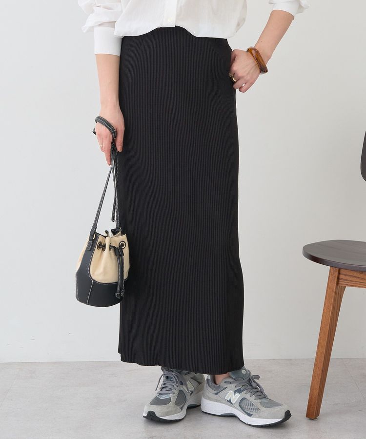 AMERICAN HOLIC「【UVカット】針抜きリブタイトスカート」|タイト|Black