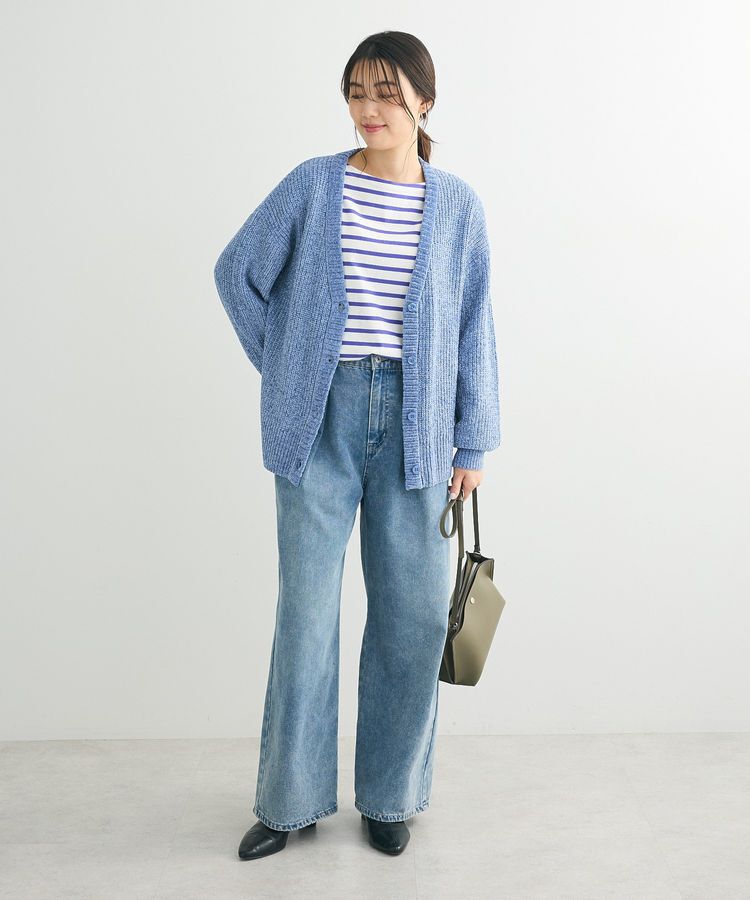 Green Parks「ベロアモールVネックカーディガン」|カーディガン|