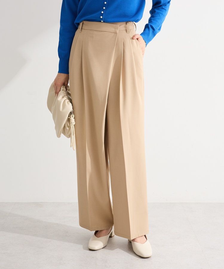 Green Parks「アシメウエストタックパンツ」|その他|Beige