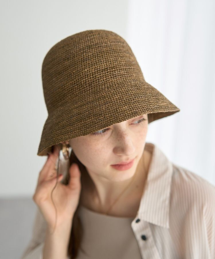 YECCA VECCA「【CONTROL FREAK】ラフィアバケットハット」|その他|Mocha