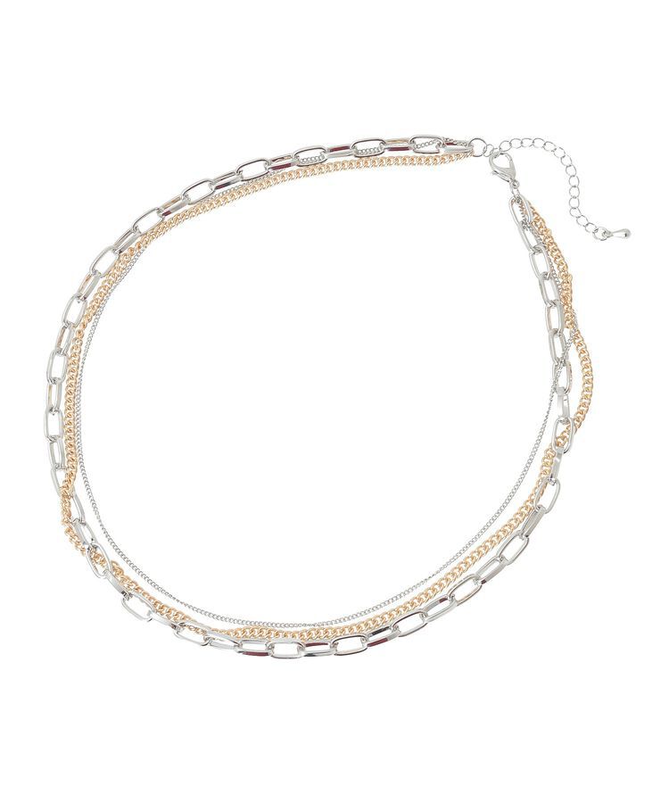 YECCA VECCA「3連チェーンMIXネックレス」|ネックレス|