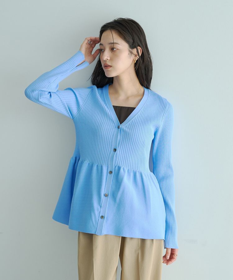 YECCA VECCA「ペプラムカーディガン」|カーディガン|