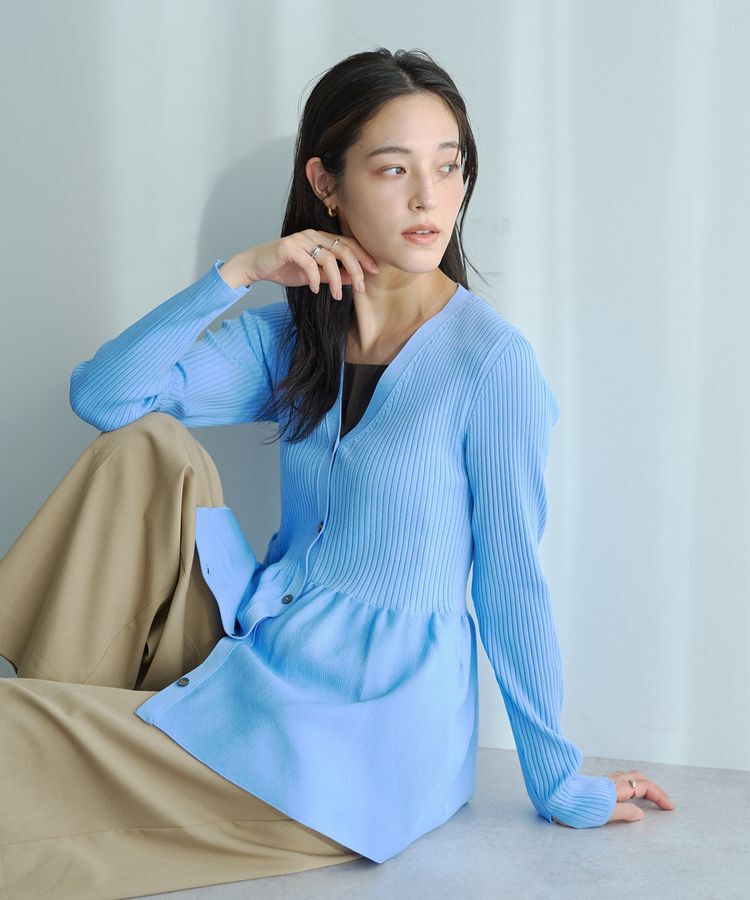 YECCA VECCA「ペプラムカーディガン」|カーディガン|