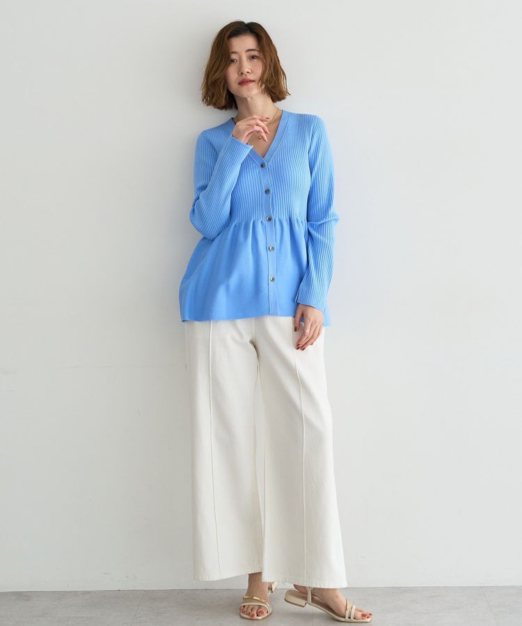 YECCA VECCA「ペプラムカーディガン」|カーディガン|