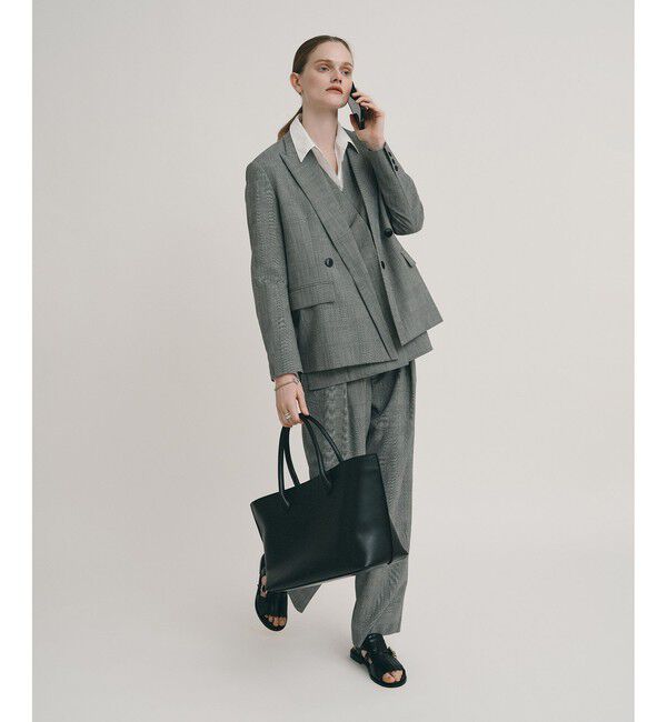 allureville「ディープタックチェックパンツ」|チノ|