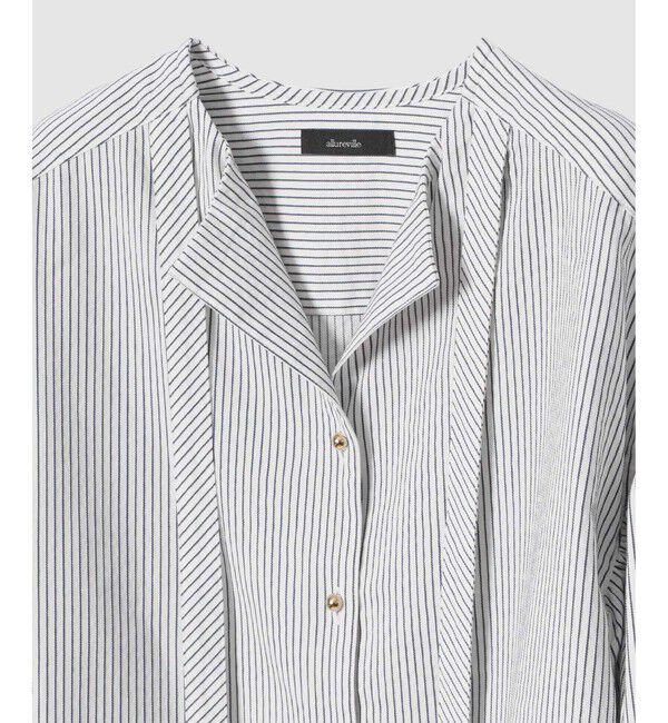 allureville「サッカーストライプパフスリーブブラウス」|シャツ・ブラウス|