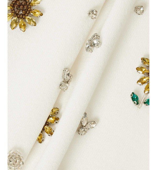 LOULOU WILLOUGHBY「 WEB 一部店舗限定【LOULOU WILLOUGHBY】サンフラワービジューカーディガン」|カーディガン|