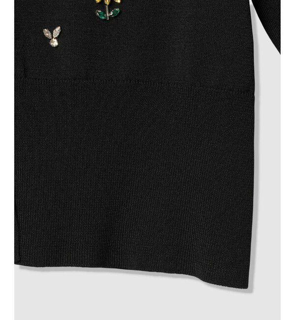 LOULOU WILLOUGHBY「 WEB 一部店舗限定【LOULOU WILLOUGHBY】サンフラワービジューカーディガン」|カーディガン|