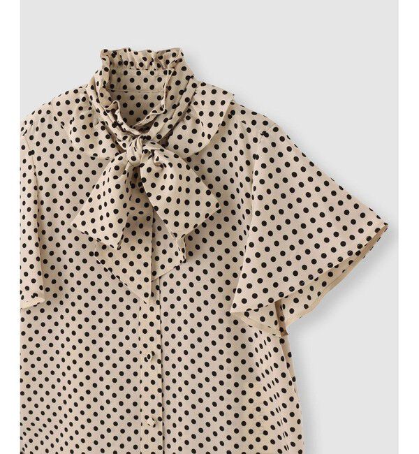 LOULOU WILLOUGHBY「【LOULOU WILLOUGHBY】デシンドットフレアスリーブブラウス」|シャツ・ブラウス|