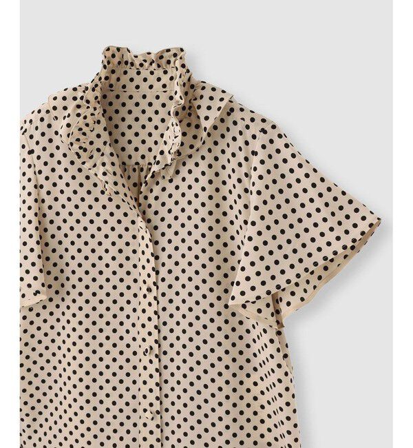 LOULOU WILLOUGHBY「【LOULOU WILLOUGHBY】デシンドットフレアスリーブブラウス」|シャツ・ブラウス|