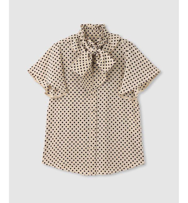 LOULOU WILLOUGHBY「【LOULOU WILLOUGHBY】デシンドットフレアスリーブブラウス」|シャツ・ブラウス|