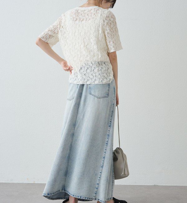  「ストレッチレースTシャツ」|Tシャツ・カットソー|